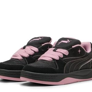Puma Women's Black and Pink Sneakers